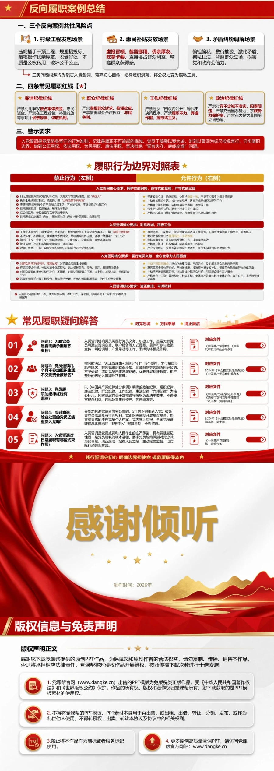 以案例解读入党誓词PPT：用履职情境辨清承诺边界｜课件+讲稿内容预览2