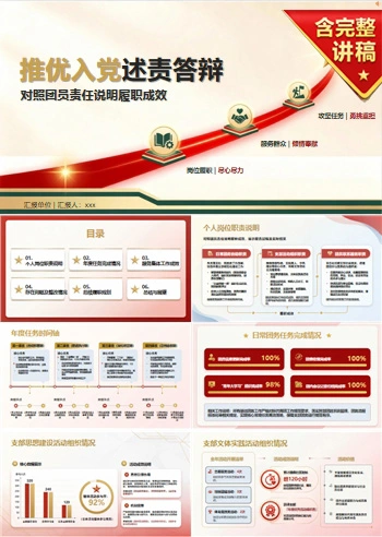 推优入党述责答辩PPT：对照团员责任说明履职成效｜课件+讲稿