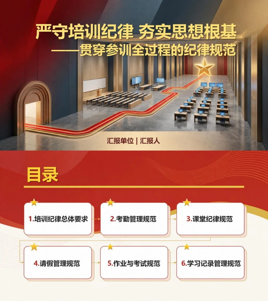 入党发展对象培训规定PPT：贯穿参训全过程的纪律规范｜课件＋讲稿封面图1