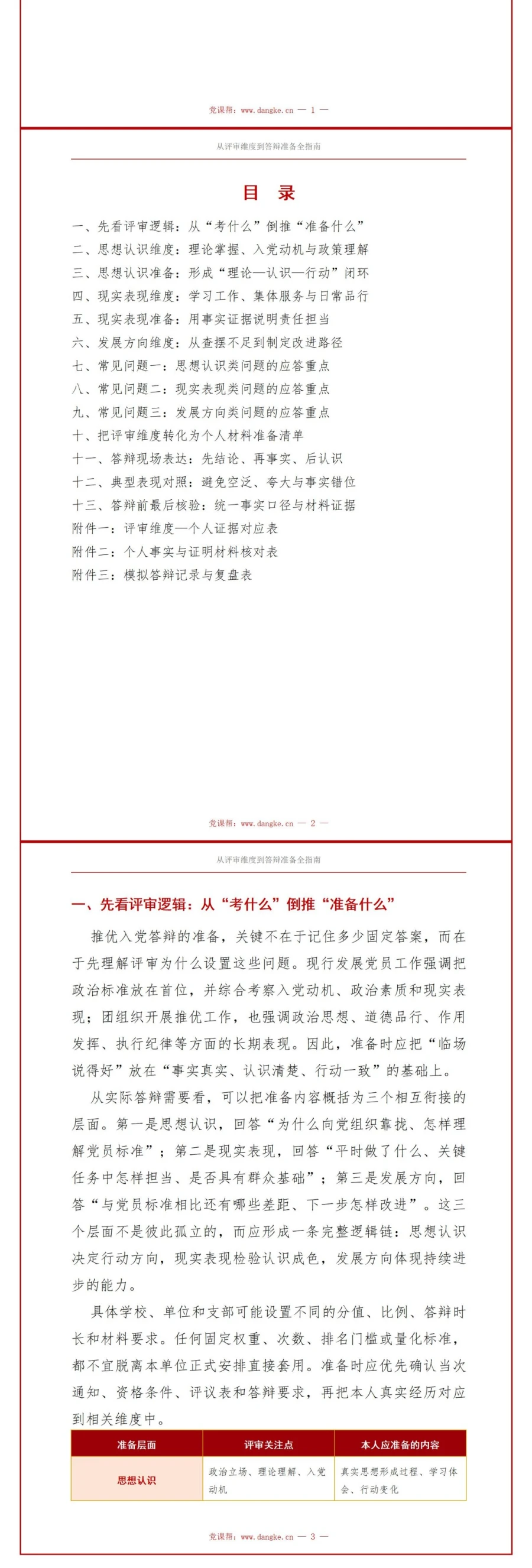 入党推优答辩考核标准PPT：把评审维度转化为准备重点｜课件+讲稿讲稿预览2