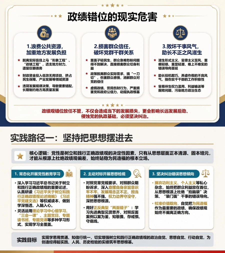 政绩观微党课PPT：十分钟讲清“政绩为谁而树”｜课件+讲稿内容预览1