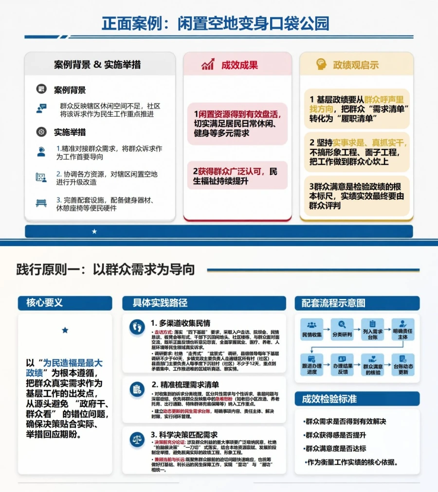 基层干部政绩观PPT：把群众可感可及作为实绩标尺｜课件+讲稿内容预览1