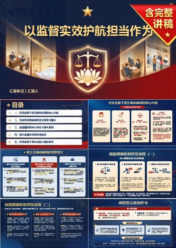 纪检监察干部政绩观PPT：以监督实效护航担当作为｜课件+讲稿