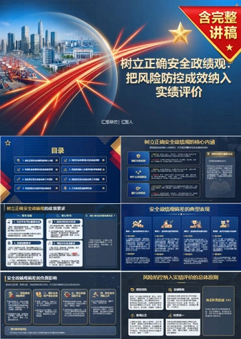 树立正确安全政绩观PPT：把风险防控成效纳入实绩评价｜课件+讲稿