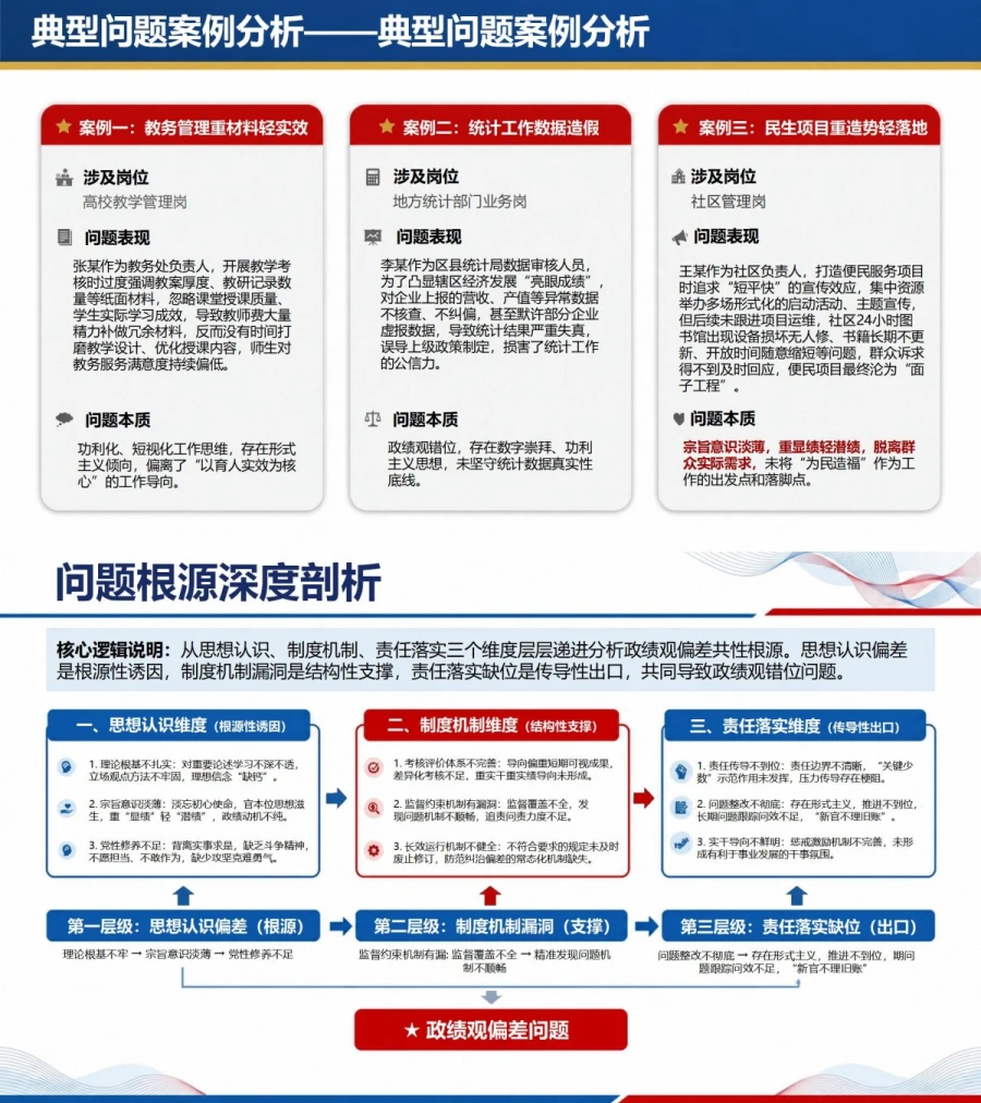 践行正确政绩观成果汇报PPT：呈现专题学习到成果转化的完整过程｜课件+讲稿内容预览1