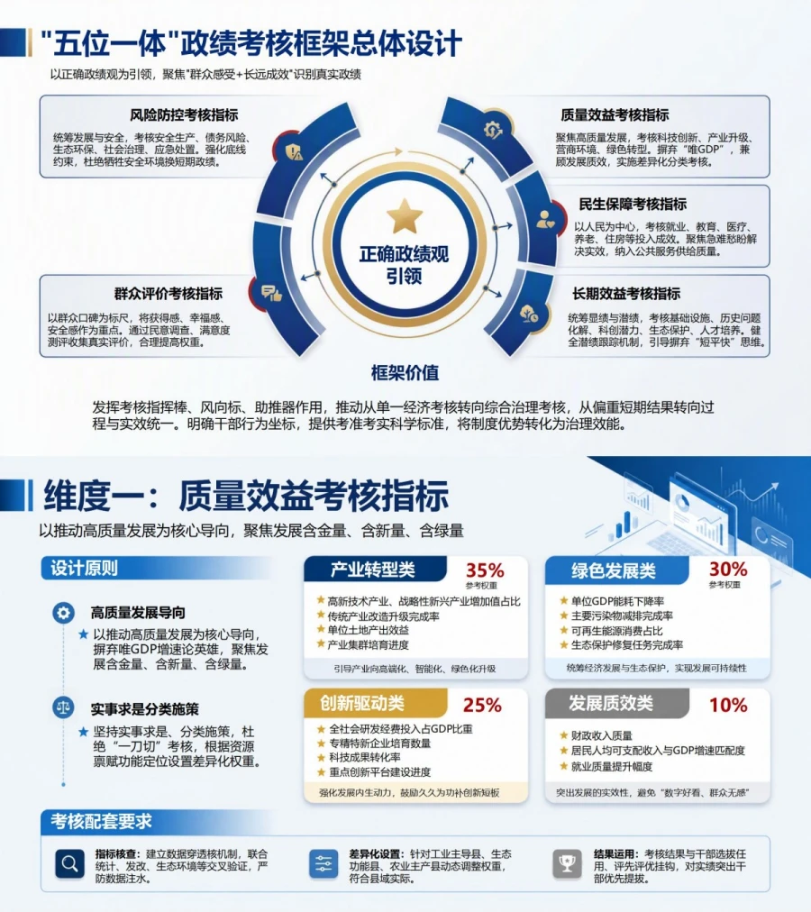 树立正确政绩观考核评价PPT：以群众感受和长远成效识别真实政绩｜课件+讲稿内容预览1