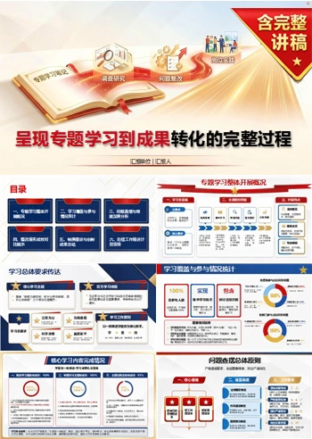践行正确政绩观成果汇报PPT：呈现专题学习到成果转化的完整过程｜课件+讲稿