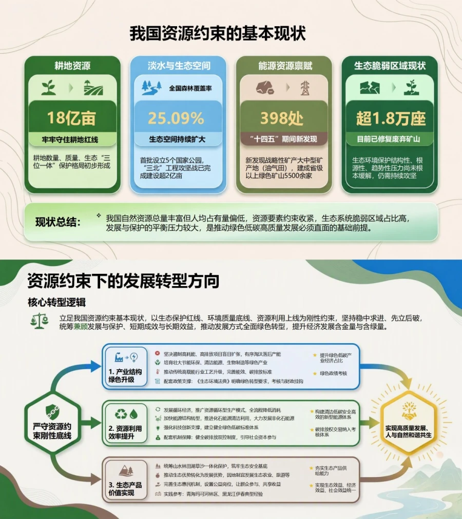 树立正确生态政绩观PPT：处理生态保护与发展质量的长期关系｜课件+讲稿内容预览1