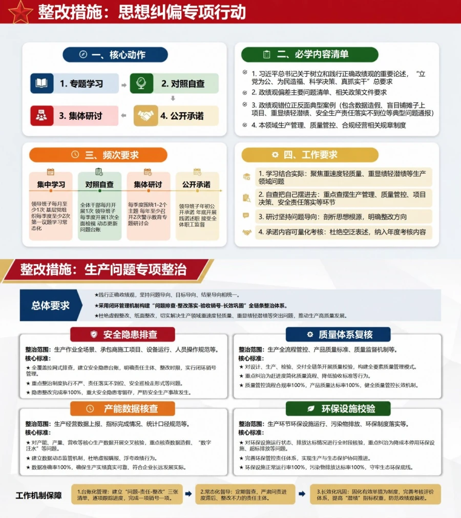 树立正确政绩观问题整改PPT：建立问题查摆到整改验收的工作闭环｜课件+讲稿内容预览1