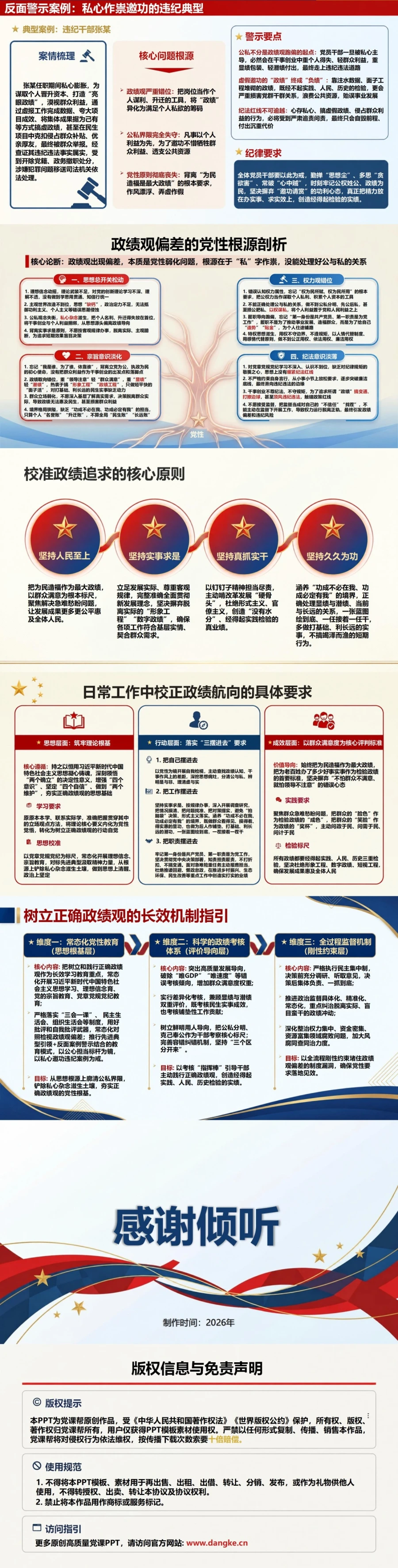 党性与政绩观经典论述PPT：从党性立场校准政绩追求｜课件+讲稿内容预览2