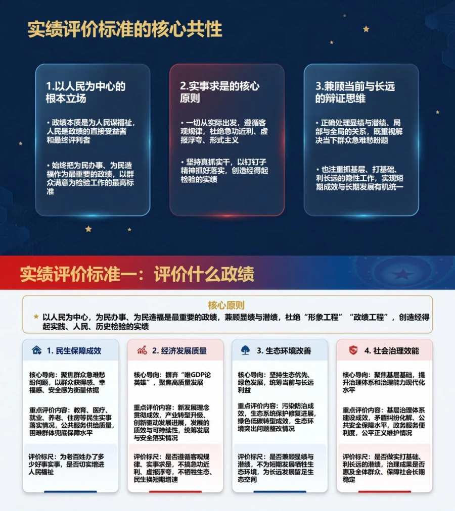 政绩观经典论述PPT：从代表性表述理解实绩评价标准｜课件+讲稿内容预览1