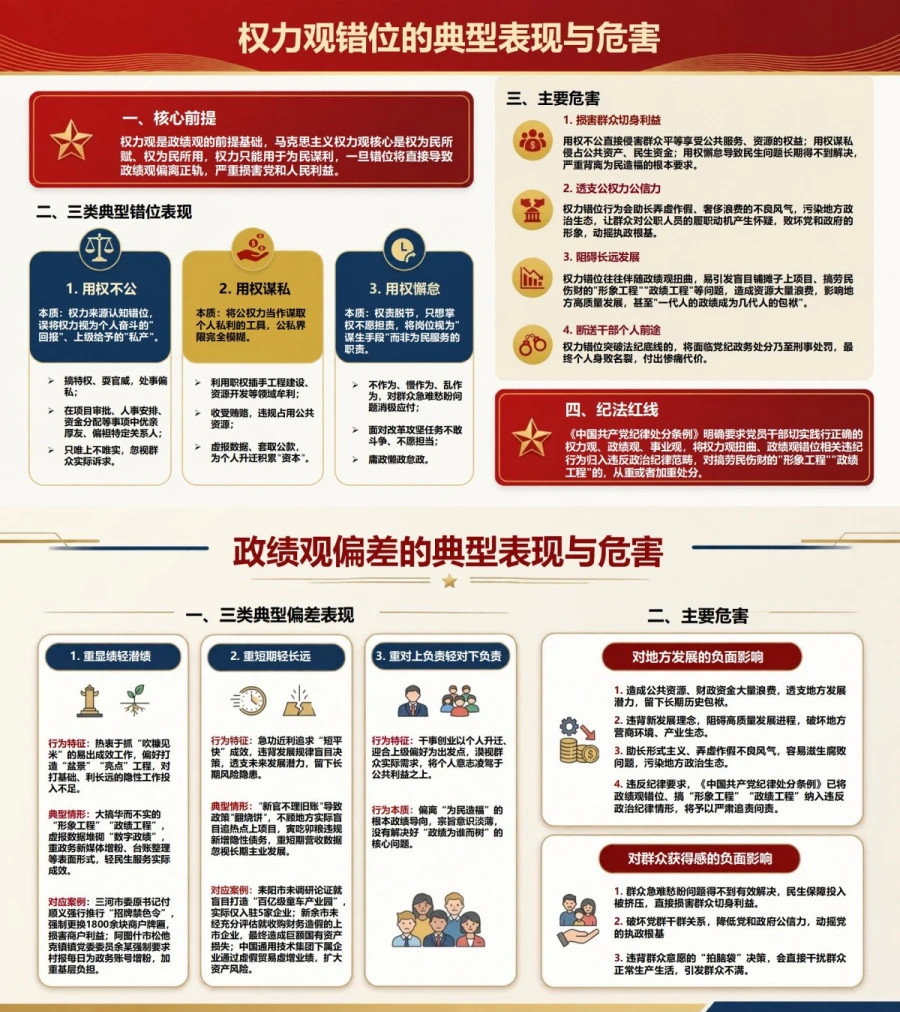 政绩观权力观重要论述PPT：厘清为谁用权与为谁创绩｜课件+讲稿内容预览1