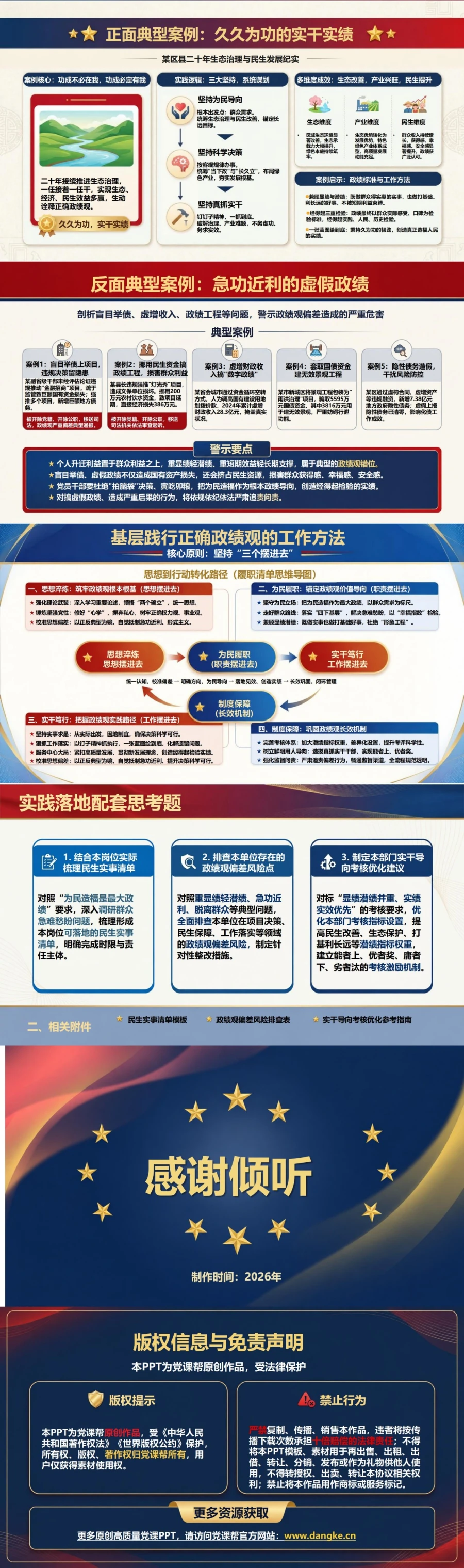 解读政绩观重要论述PPT：辨明人民立场与实干标准｜课件+讲稿内容预览2