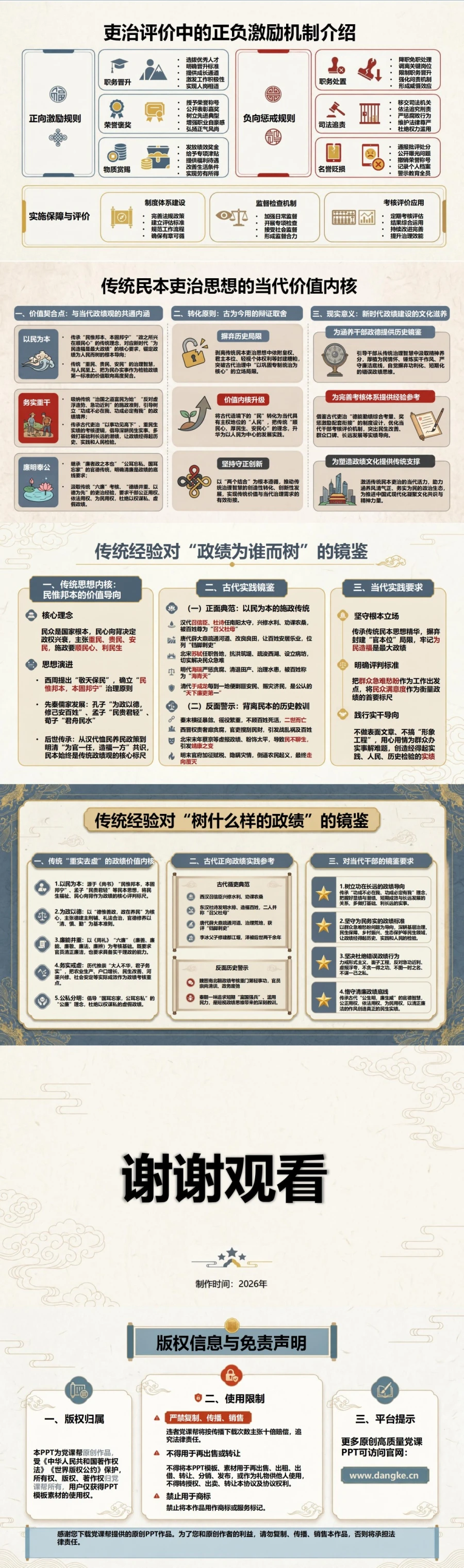古人关于政绩观的论述PPT：从民本吏治思想提炼传统镜鉴｜课件+讲稿内容预览2