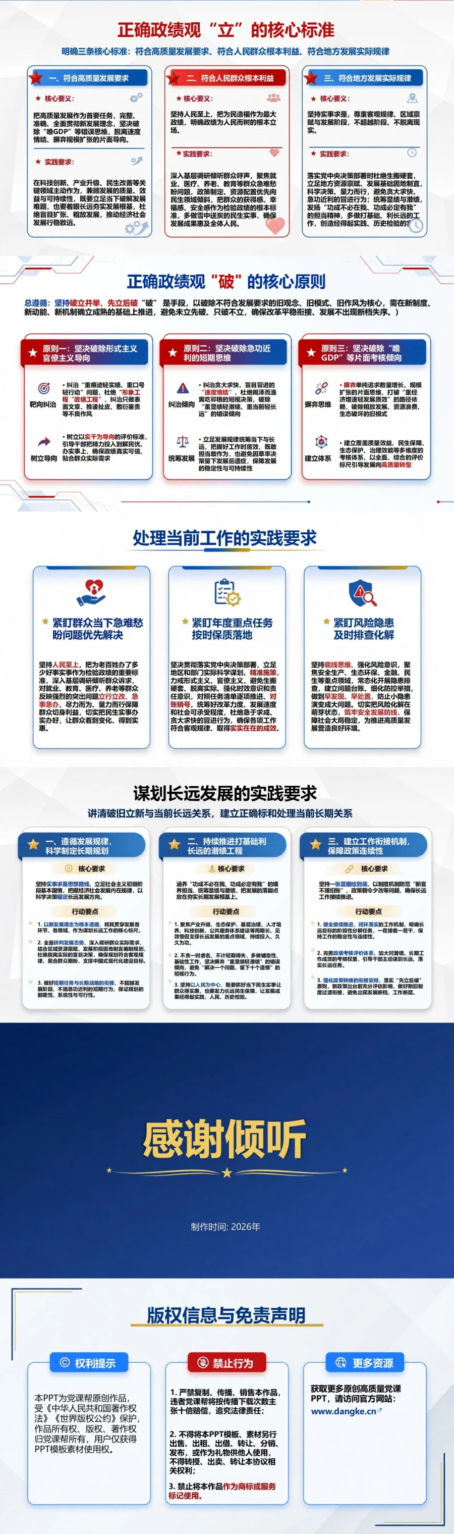 政绩观论述立破近远PPT：讲清破旧立新与当前长远关系｜课件+讲稿内容预览2