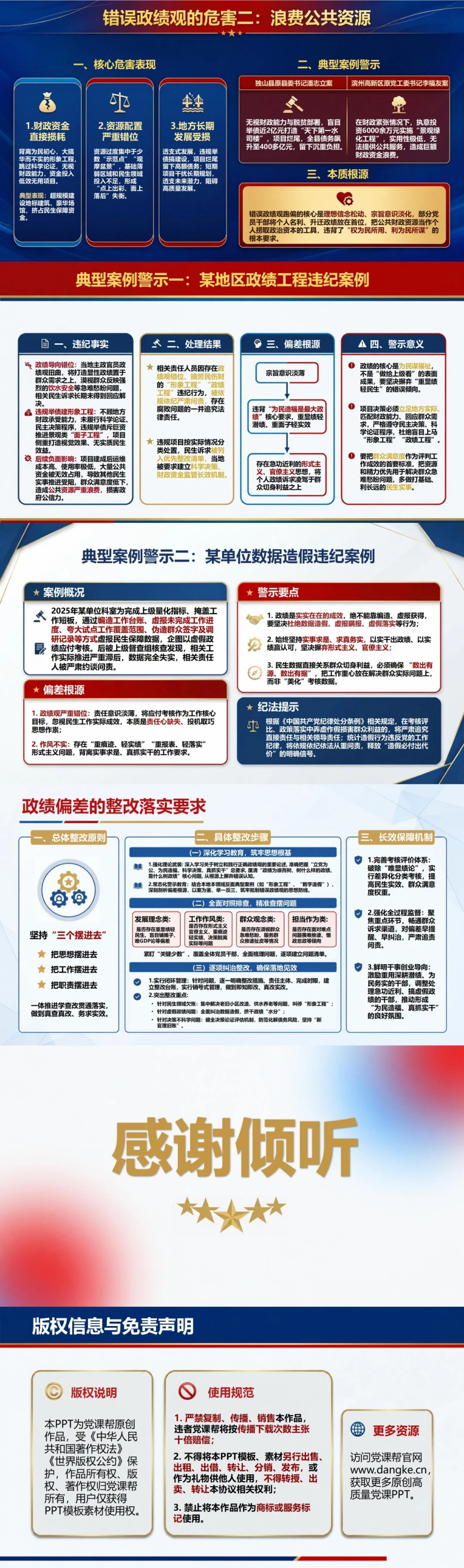 端正为民造福政绩观PPT：纠治重显绩轻民生的认识偏差｜课件+讲稿内容预览2