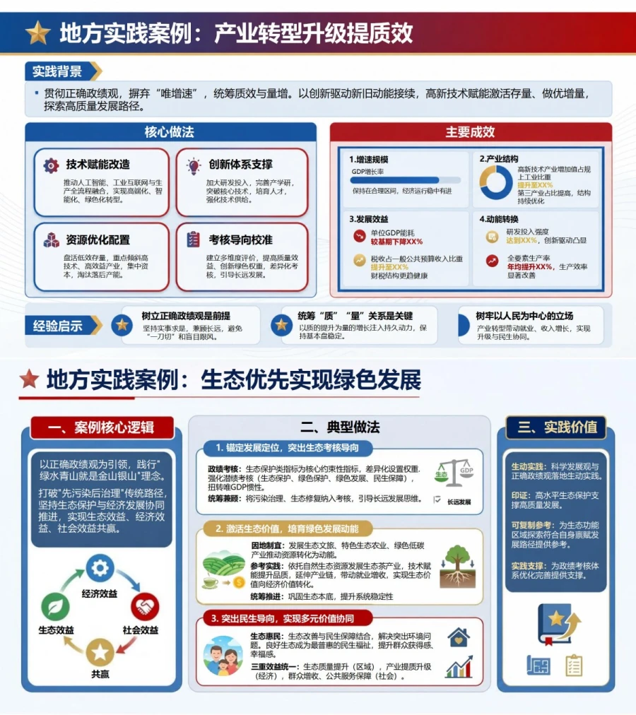科学发展观政绩观PPT：统筹发展质量速度效益的评价逻辑｜课件+讲稿内容预览1