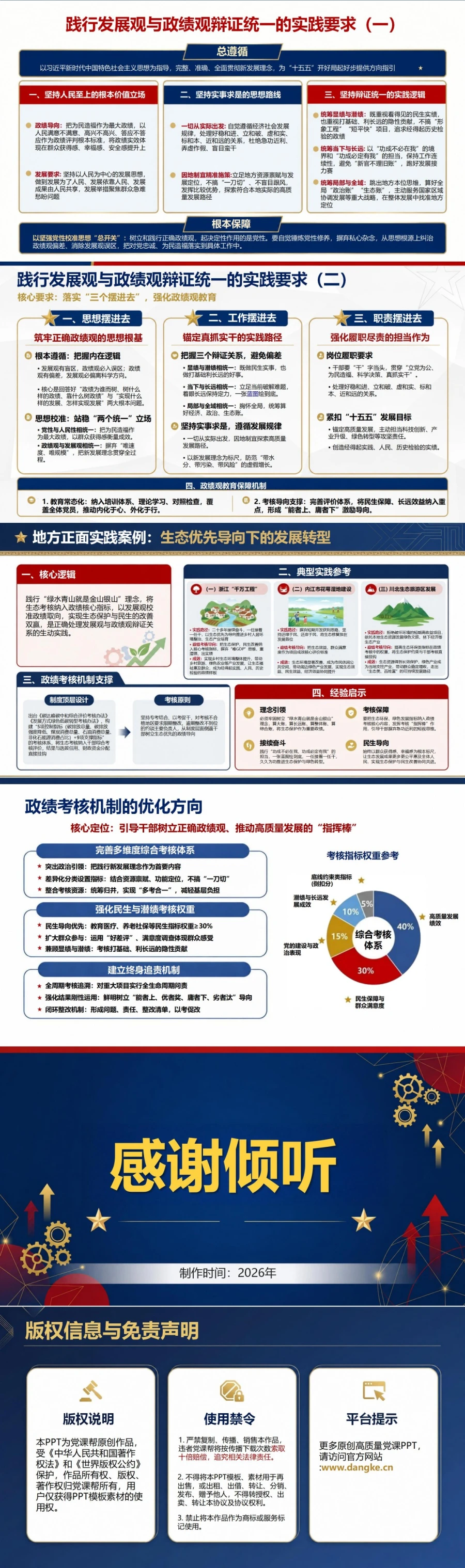 发展观政绩观辩证关系PPT：发展导向如何影响政绩取向和发展成效｜课件+讲稿内容预览2