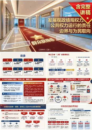 发展观政绩观权力观PPT：公共权力运行中的责任边界和为民取向｜课件+讲稿