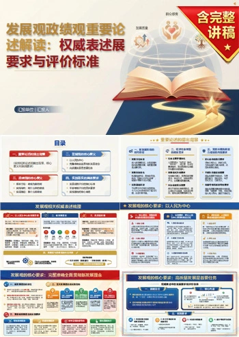 发展观政绩观要求PPT：权威表述中的发展要求和评价标准｜课件+讲稿