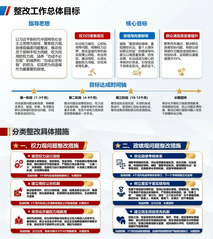 权力观政绩观对照检查PPT：从问题查摆到整改销号形成闭环｜课件+讲稿内容预览1