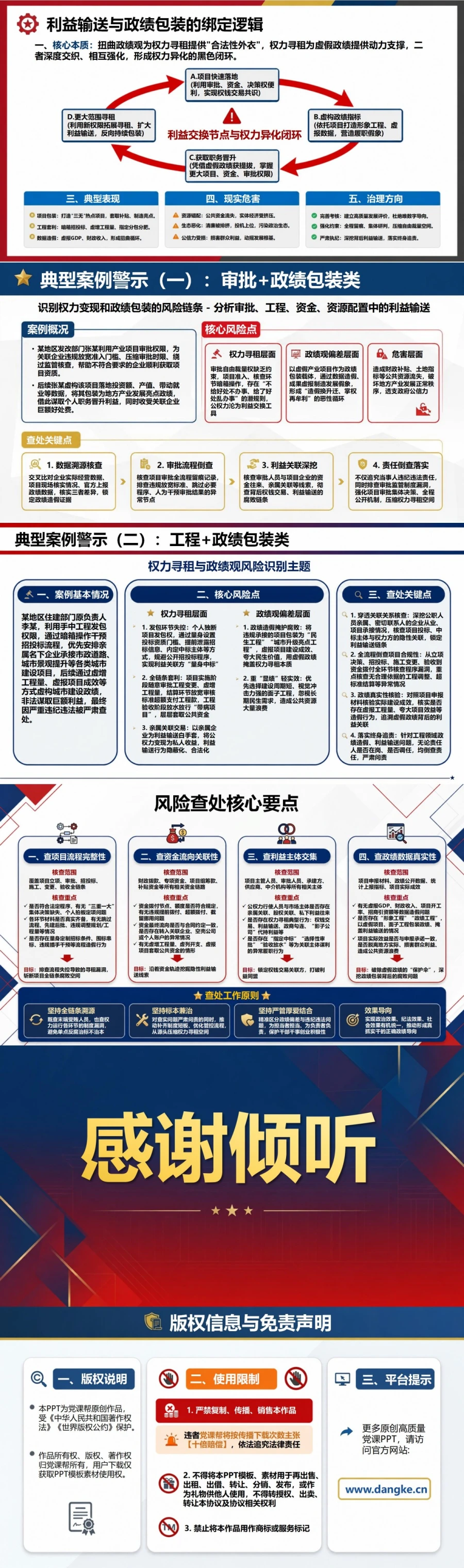 权力寻租与政绩观PPT：识别权力变现和政绩包装的风险链条｜课件+讲稿内容预览2