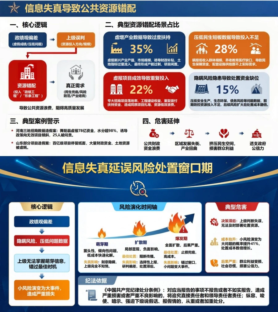 政绩观偏差报喜不报忧PPT：信息失真对研判决策和风险处置的影响｜课件+讲稿内容预览1