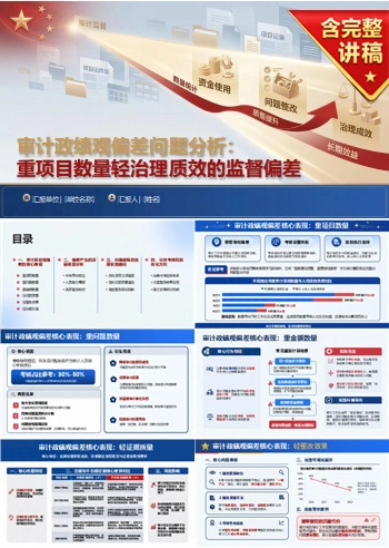 审计政绩观存在的问题PPT：重项目数量轻治理质效的监督偏差｜课件+讲稿