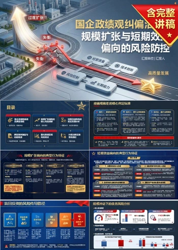 国企政绩观存在的问题PPT：规模扩张和短期效益偏向的风险治理｜课件+讲稿