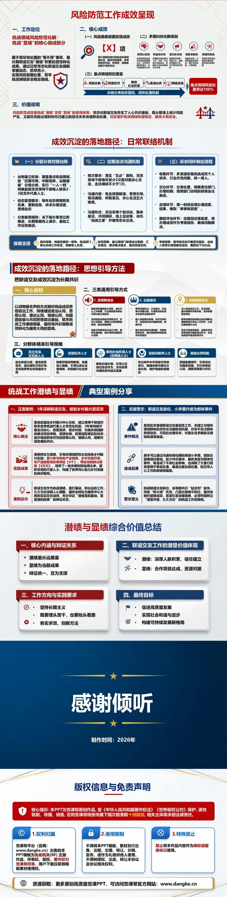 统战工作潜绩与显绩PPT：把联谊交友成效沉淀为长期共识｜课件+讲稿内容预览2