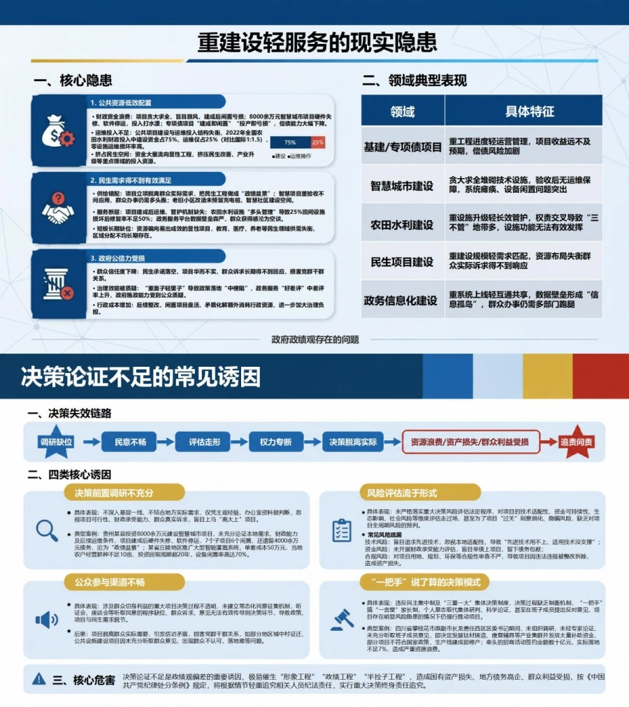 政府政绩观存在的问题PPT：形象工程债务冲动与脱离实际决策的风险防范｜课件+讲稿内容预览1
