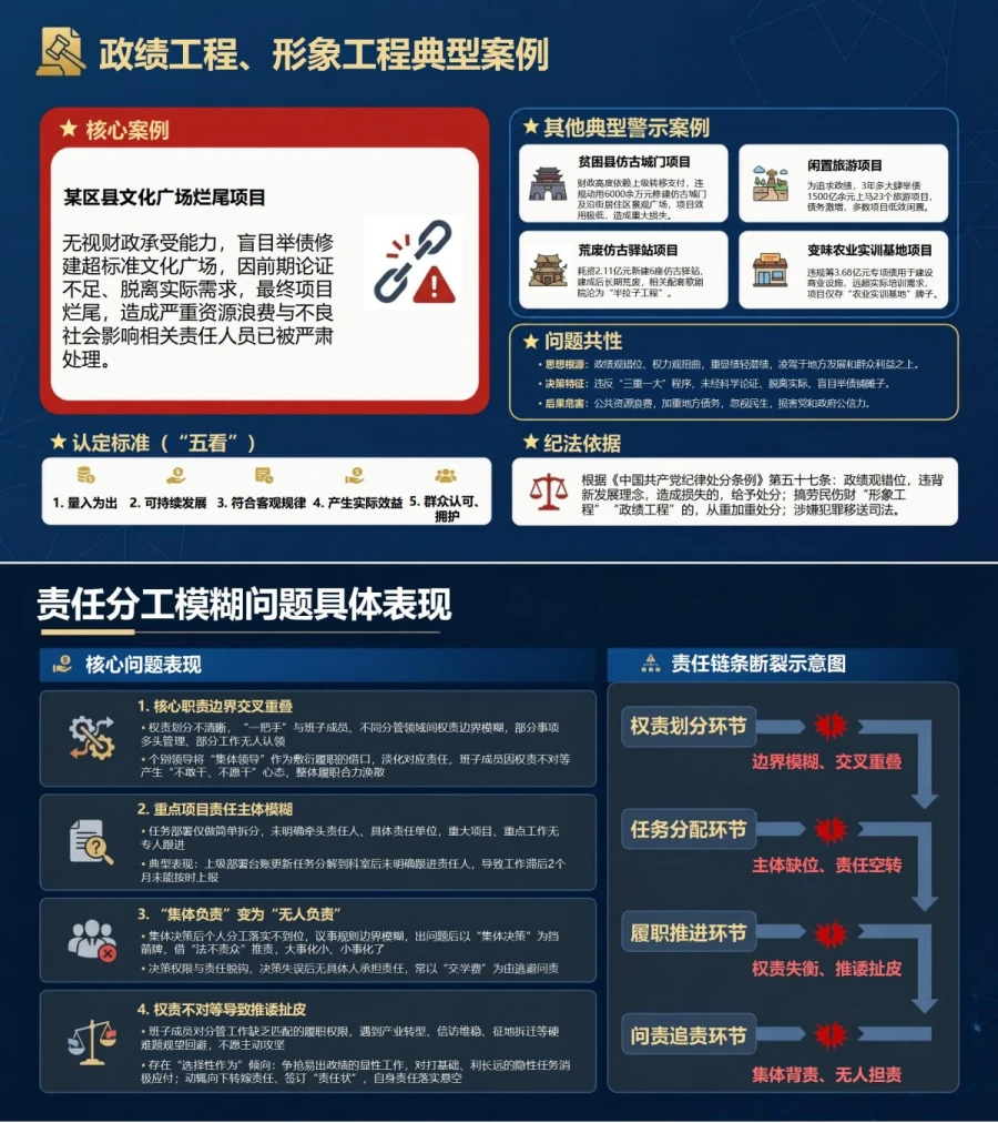 班子政绩观存在的问题PPT：集体决策项目安排与责任落实的风险检视｜课件+讲稿内容预览1