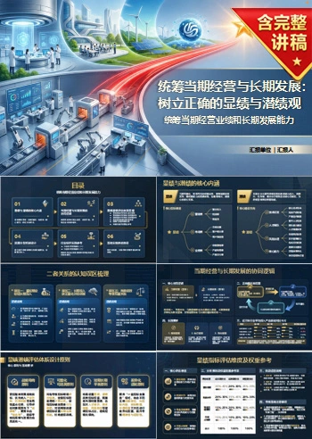 企业追求潜绩与显绩PPT：统筹当期经营业绩和长期发展能力｜课件+讲稿