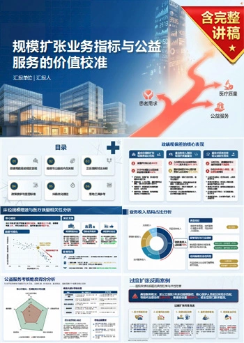 医院政绩观存在的问题PPT：规模扩张业务指标与公益服务的价值校准｜课件+讲稿