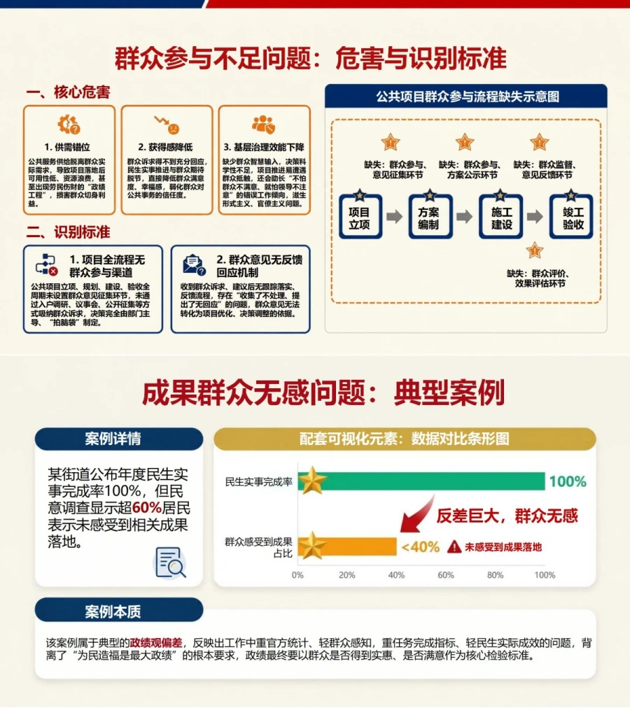 政绩观偏差脱离群众PPT：从需求错位和群众无感检视为民立场｜课件+讲稿内容预览1