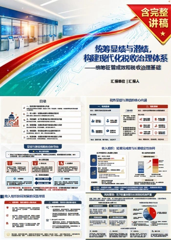 税务显绩与潜绩PPT：统筹征管成效和税收治理基础｜课件+讲稿