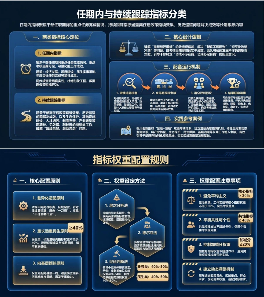 显绩与潜绩考核评价PPT：用分类指标识别即期成效和长期贡献｜课件+讲稿内容预览1