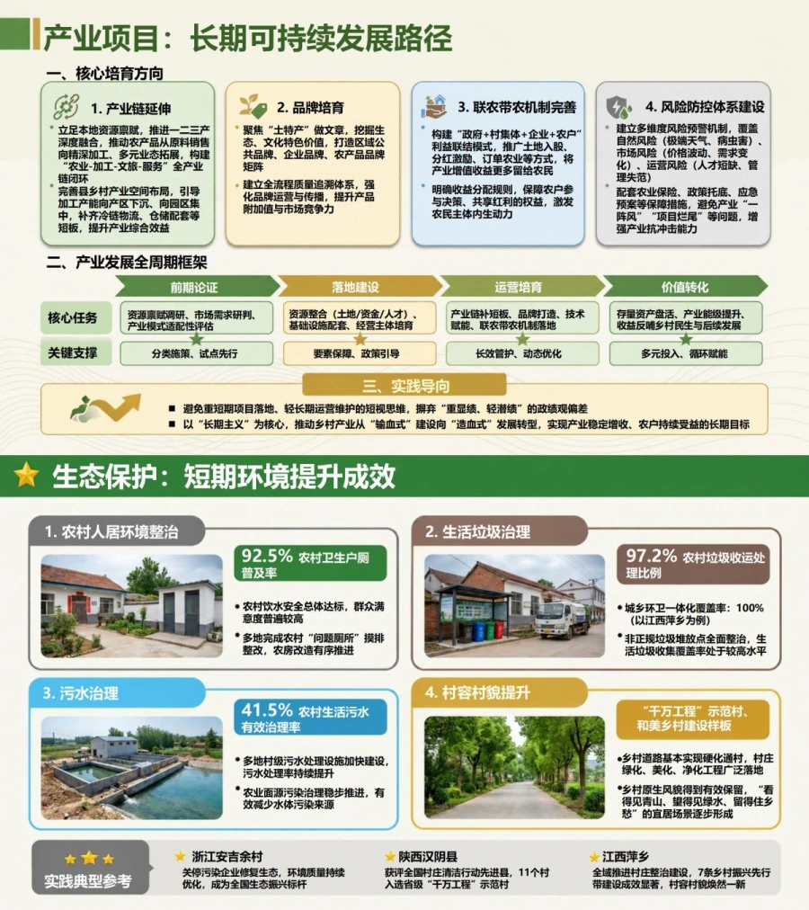 显绩与潜绩乡村振兴PPT：统筹可见项目和持续发展能力｜课件+讲稿内容预览1