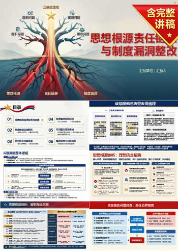 政绩观剖析整改措施PPT：思想根源责任链条与制度漏洞整改｜课件+讲稿