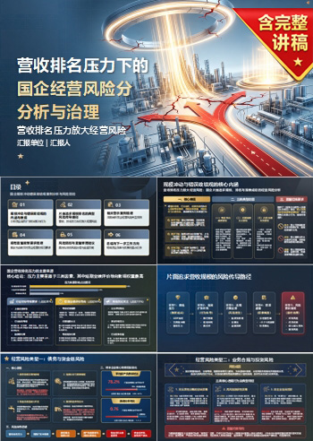 国企规模冲动错误政绩观案例PPT：营收排名压力放大经营风险｜课件+讲稿