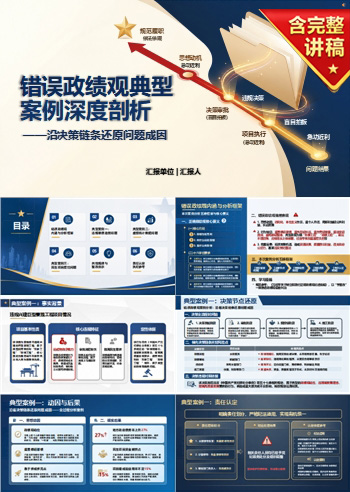 错误政绩观案例分析PPT：沿着决策链条还原问题成因｜课件+讲稿