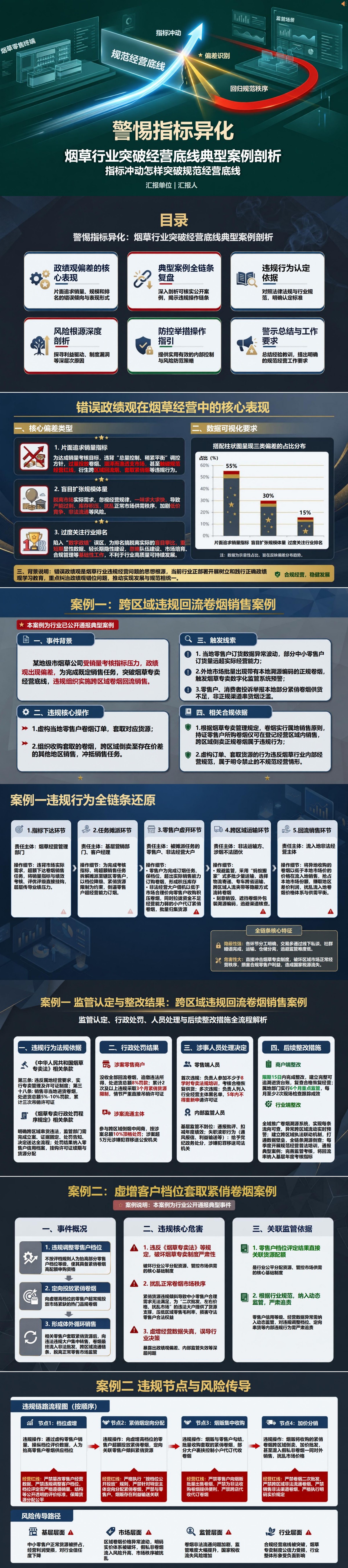 错误政绩观烟草案例PPT：指标冲动怎样突破规范经营底线｜课件+讲稿封面图1