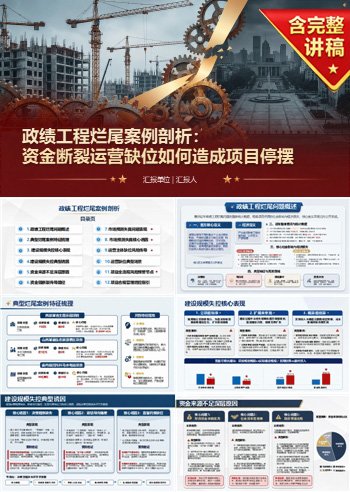 政绩工程烂尾案例PPT：资金断裂运营缺位如何造成项目停摆｜课件+讲稿