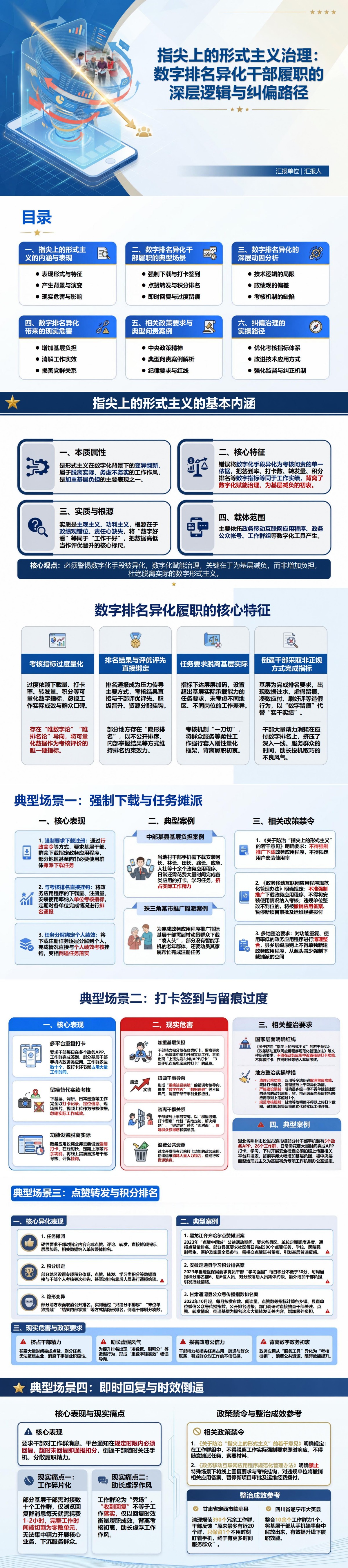 指尖上的形式主义与政绩观PPT：数字排名怎样异化干部履职｜课件+讲稿封面图1