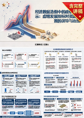经济数据造假政绩观PPT:虚增发展指标如何误导资源配置|课件+讲稿