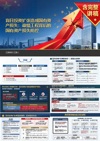 国企政绩工程案例PPT:盲目投资扩张造成国有资产损失|课件+讲稿