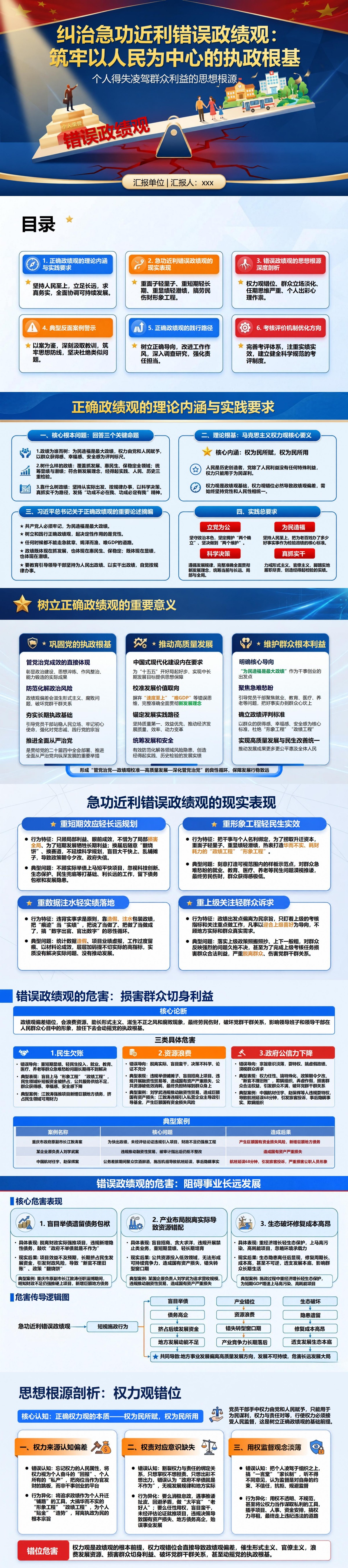急功近利错误政绩观PPT：个人得失凌驾群众利益的思想根源｜课件+讲稿封面图1