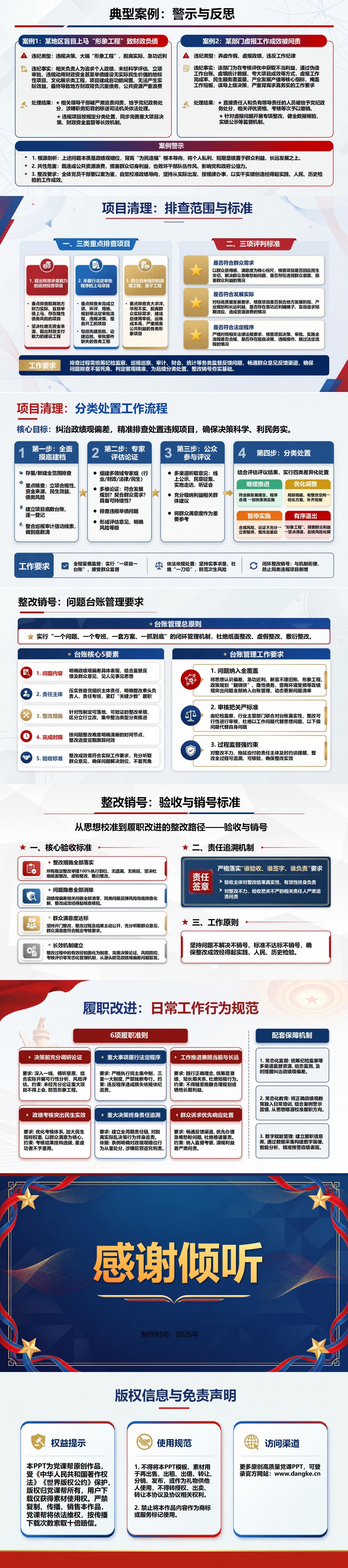 破除急功近利政绩观PPT：从思想校准到履职改进的整改路径｜课件+讲稿内容预览2