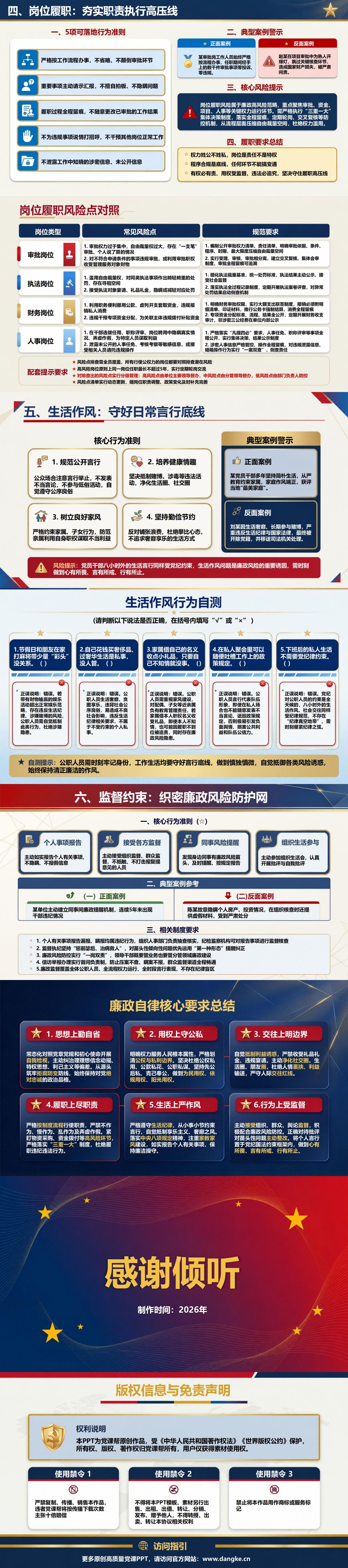 如何清正廉洁做表率PPT：把纪律自守落实到日常履职｜课件+讲稿内容预览2