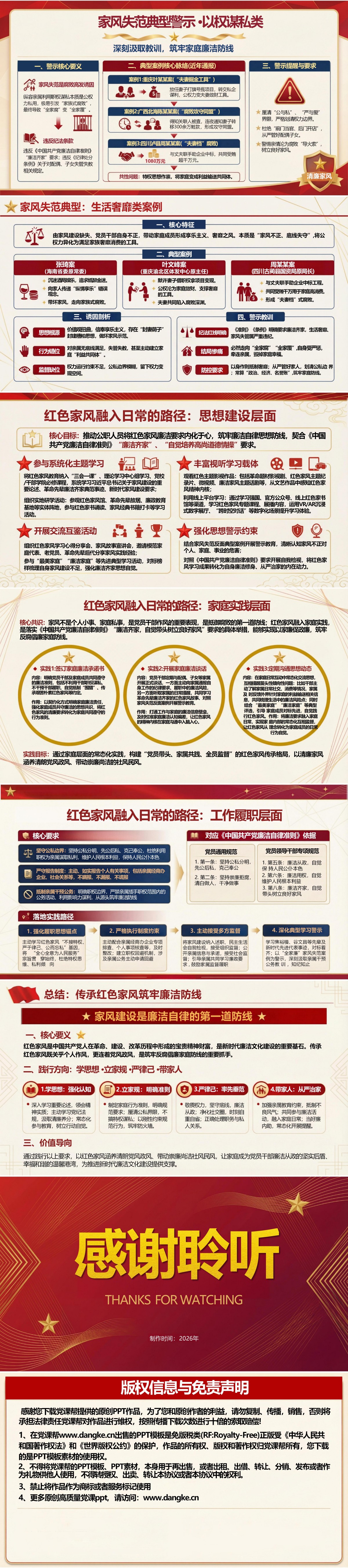 廉洁自律准则家风建设PPT：传承红色家风筑牢家庭廉洁防线｜课件+讲稿内容预览2